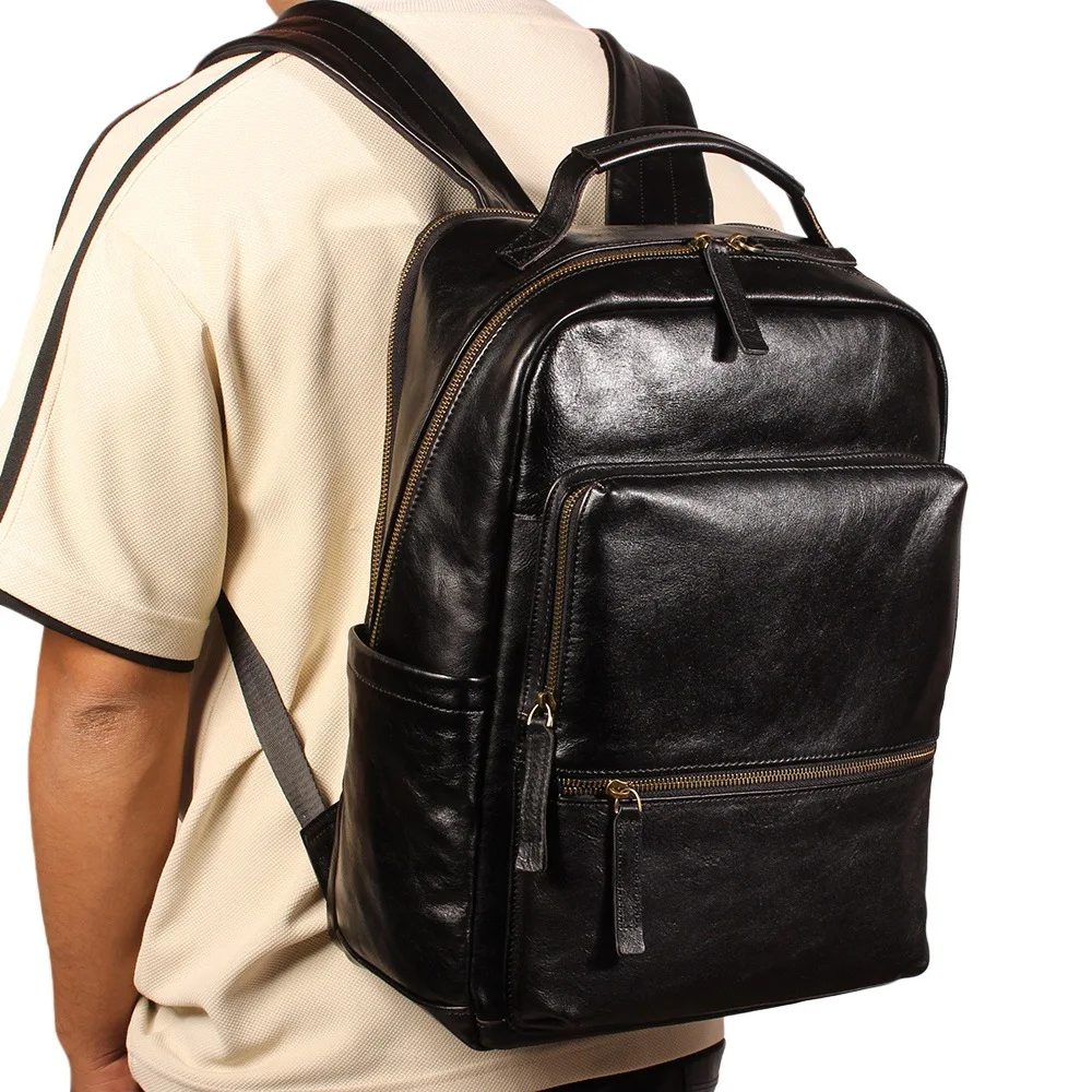 

High-End Top-Layer Cowhide Men's Bapa Leather Busin Travel Bag Large Capaci Pure Leather Double oulder Bag for Out...