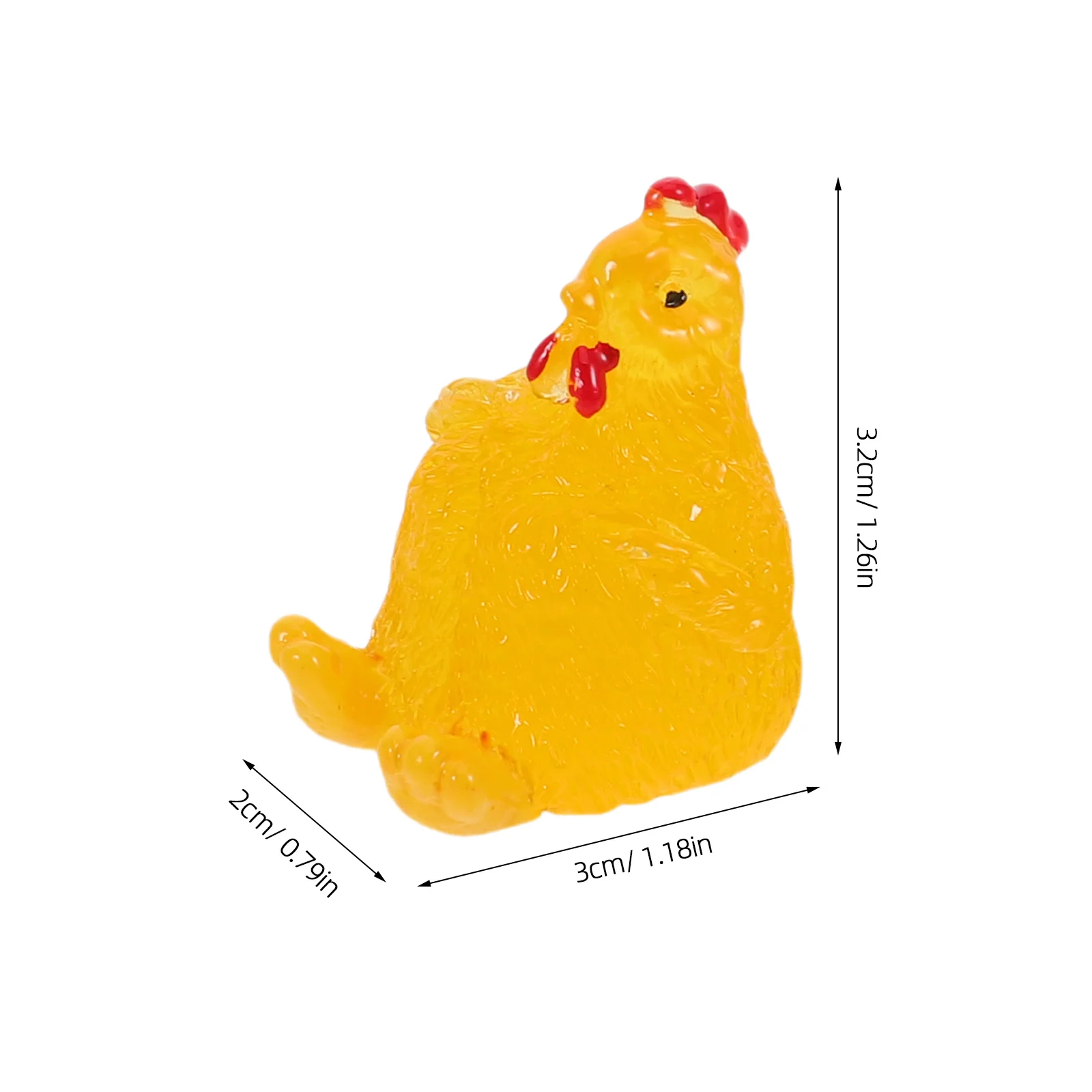 20 stuks kleine kippenfiguren levendige kleuren miniatuur tuin decoratie DIY creatief spelen hars kip ornament kleine kuikenfiguren