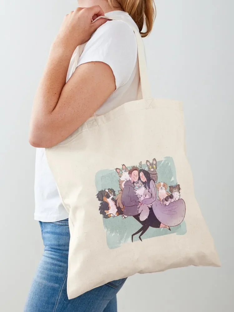 

Big Family with Parents Tote Bag eco bag folding Large bags for women Gift bag custom bags
