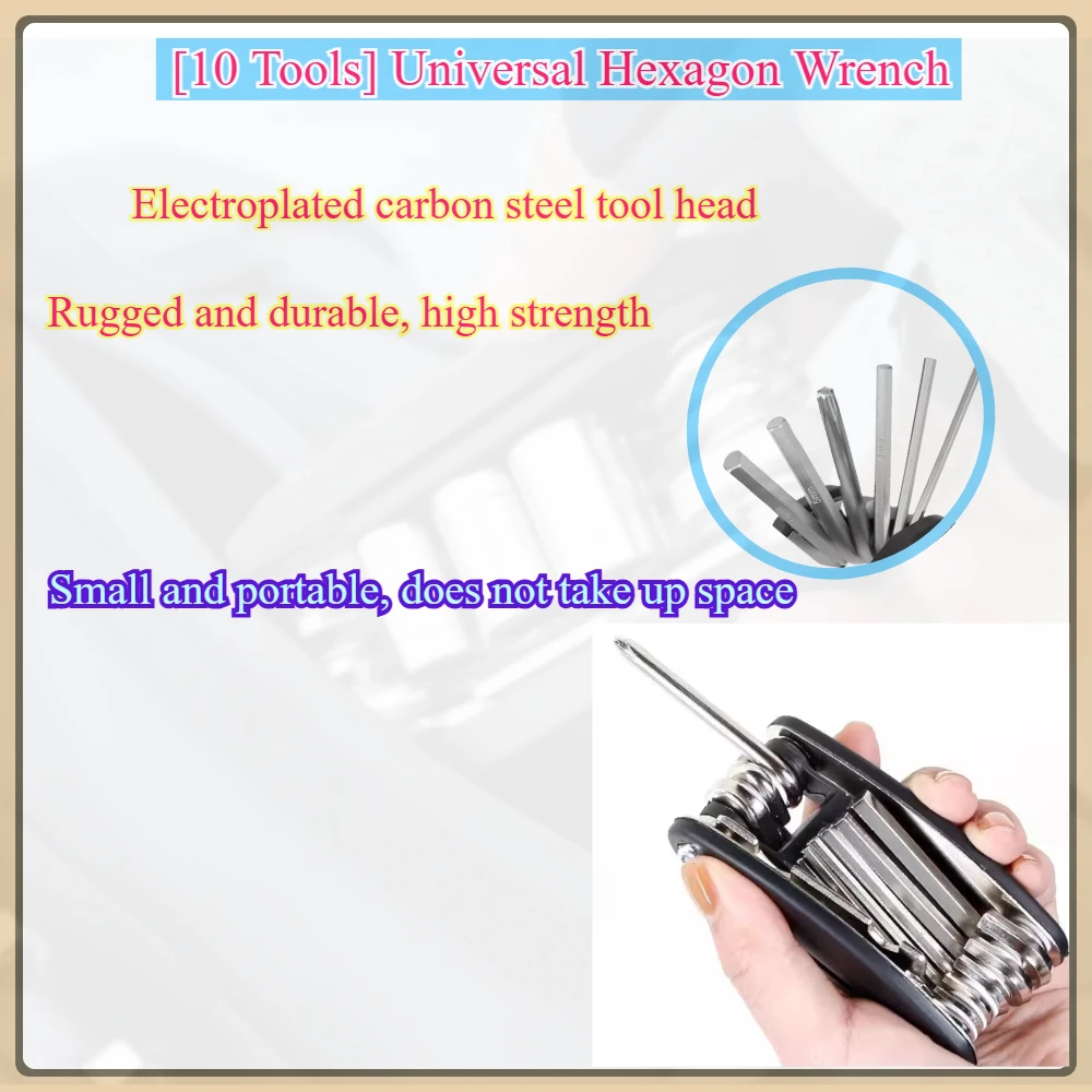 Folding household universal screwdriver set, multi-functional inner hexagon universal combination wrench