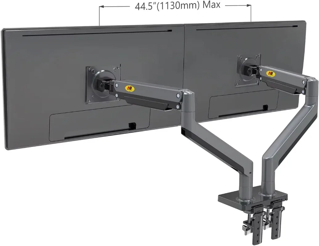 ذراع شاشة مزدوجة واسعة للغاية وحامل شاشة دوار كامل الحركة لحامل شاشات 22 بوصة - 32 بوصة G32/G35