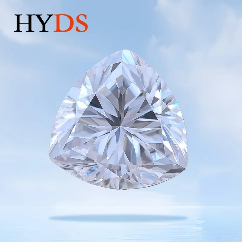 

Moissanite Stone White D Color VVS1 Trillyon Cut Highest Grade Super DIY Charms Jewelry Beads Making Materials GRA Certificate