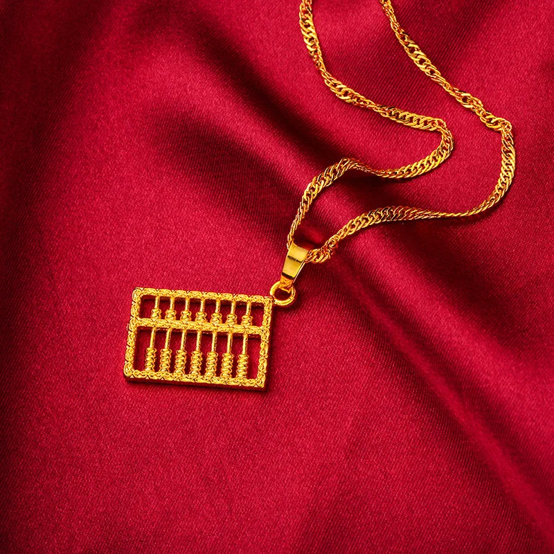 

Women's Water Wave Chain Necklace (24K AU999) - Double-Lined Wave Outline, Shiny-Matte Mix, Travel Wear, Natural Effortlessness