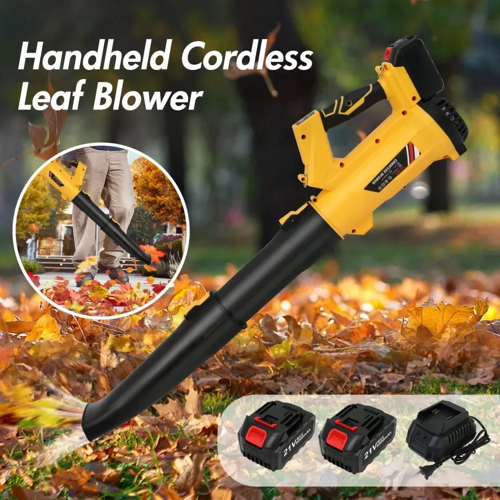 

Blower Cordless, 580CFM 170MPH Electric Leaf Blower With 6.0Ah Battery Powered, Blower With Extension Nozzle, Lightweight Leaf