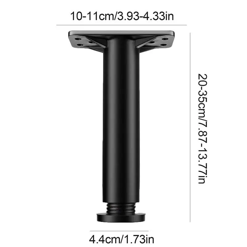 Pés da mobília do metal, pés do sofá, substituição do sofá do armário, altura ajustável, resistente para a cama
