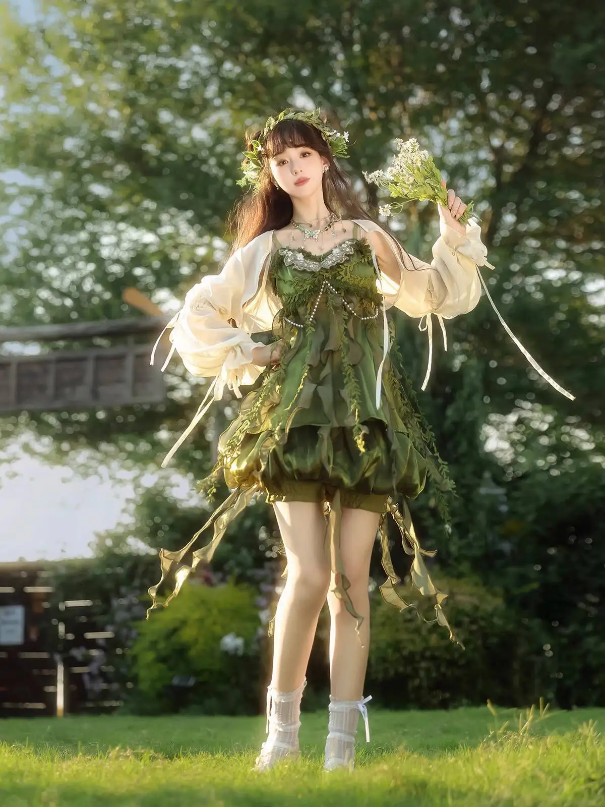 

New Chinese Style Yu Sen Lolita Elegant Girl Han Elements Sweet Straps Dress Fiesta Carnival Halloween Cos Cosplay Tops Skirt