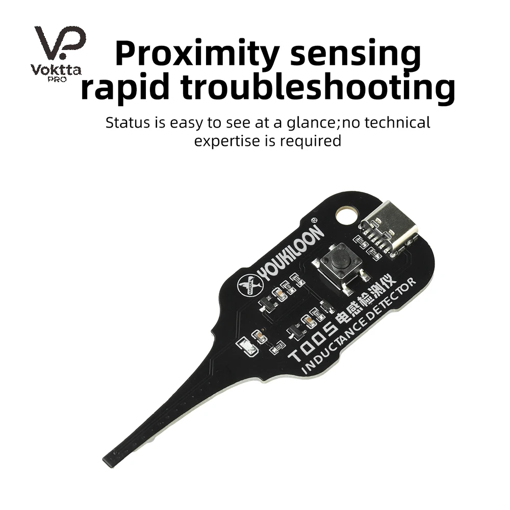 T005 DC 5V Capacitance Inductance Tester Induction Quick Fault Check Motherboard Coil Tester Inductor Detector Tool
