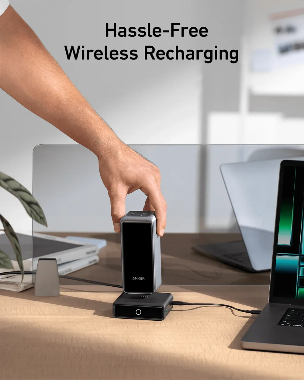 Anker Charging Base, 100W Fast Charging with 4 Ports, for Anker Prime Power Bank, Compatible with MacBook Pro/Air, iPhone 14/13