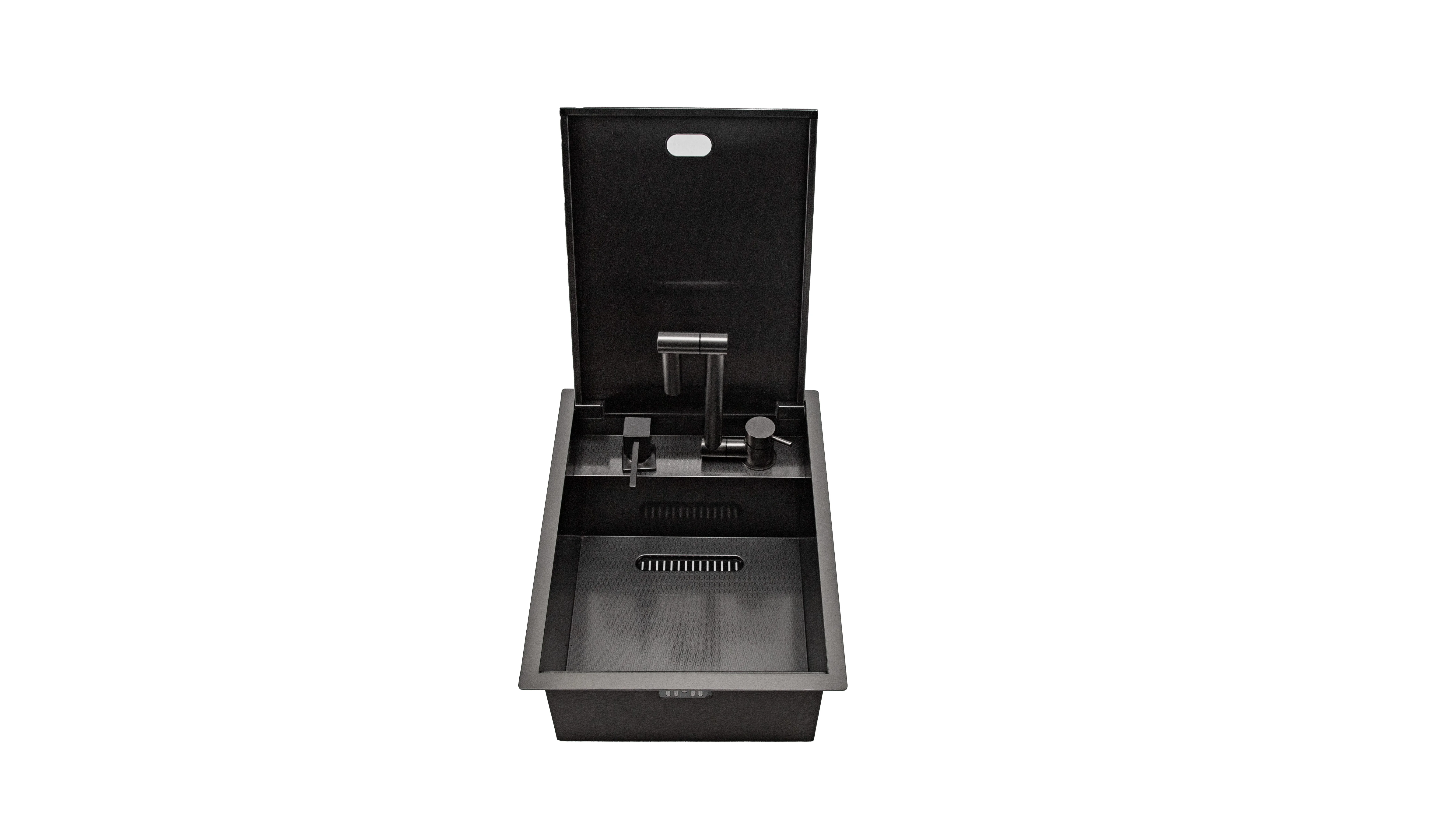Hot Sales Products Rv Folding Sink Rv Stainless Steel Foldable Sink With Tap for Rv or Boat