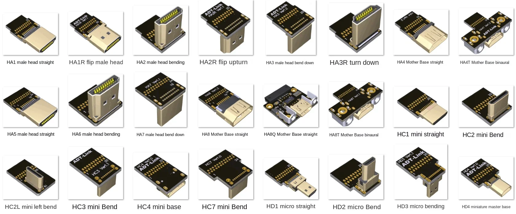 ADT micro HDMI Extended adapter cable D type to D type Supports HDMI2.0b high dynamic range video transmission