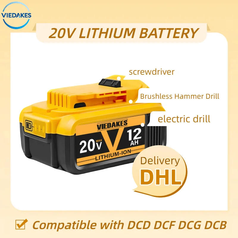 

Replacement Battery Compatible for dewalt 20V battery DCD DCF DCG DCB 18V 20V MAX Power Tools