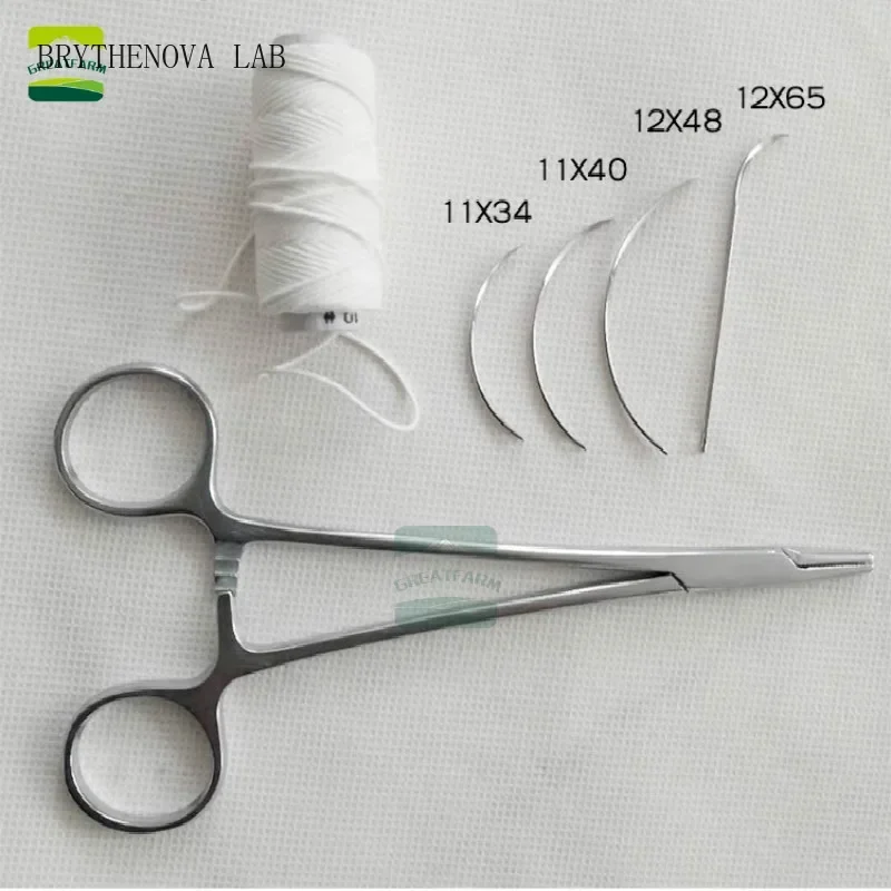 Veterinary Suture Needle, Surgical Needle, 10 Threads, Suture Rounded