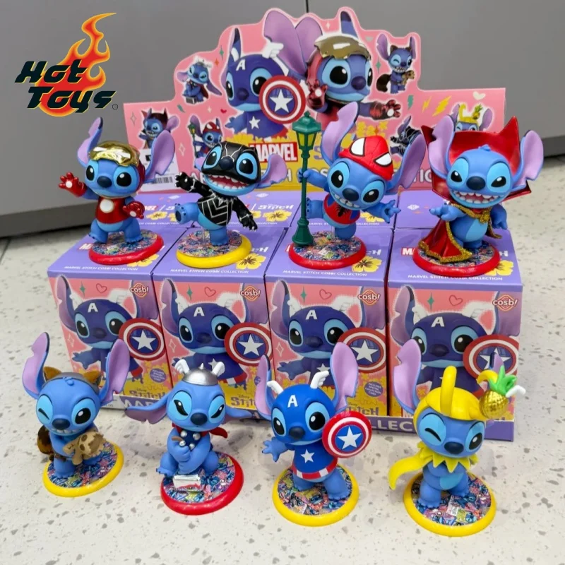 

Подлинные горячие игрушки Stitch Cosbi Series, мини-слепая коробка, кавайная кукла, загадочная коробка, аниме-фигурка, коллекция украшений для комнаты, подарки для детей
