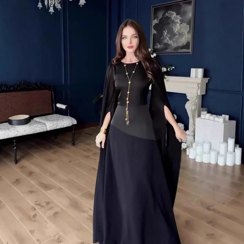 

2025Autumn Slim Elegant Noble Temperament Long Sleeve Dress Soft Dress