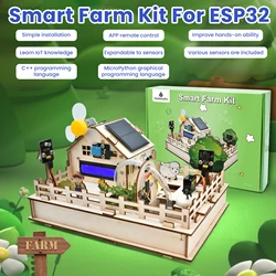Keyestudio Smart Farm IOT Starter Kit for Arduino ESP32 For Scratch 3.0 Graphical Programming STEM Educational Set DIY Kit
