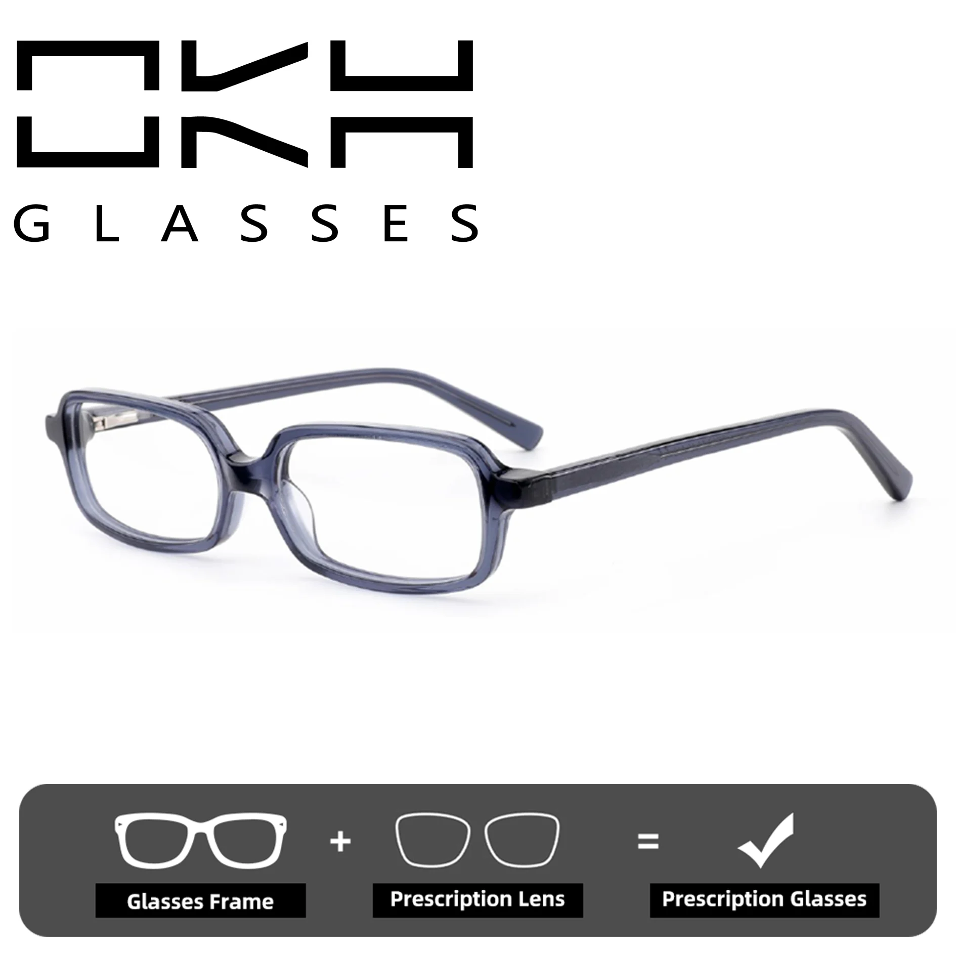 

OKH Simple Style Myopia Glasses Custom Anti Blue Light Progressive Optical Lenses Men Women Prescription Reading Eyewear