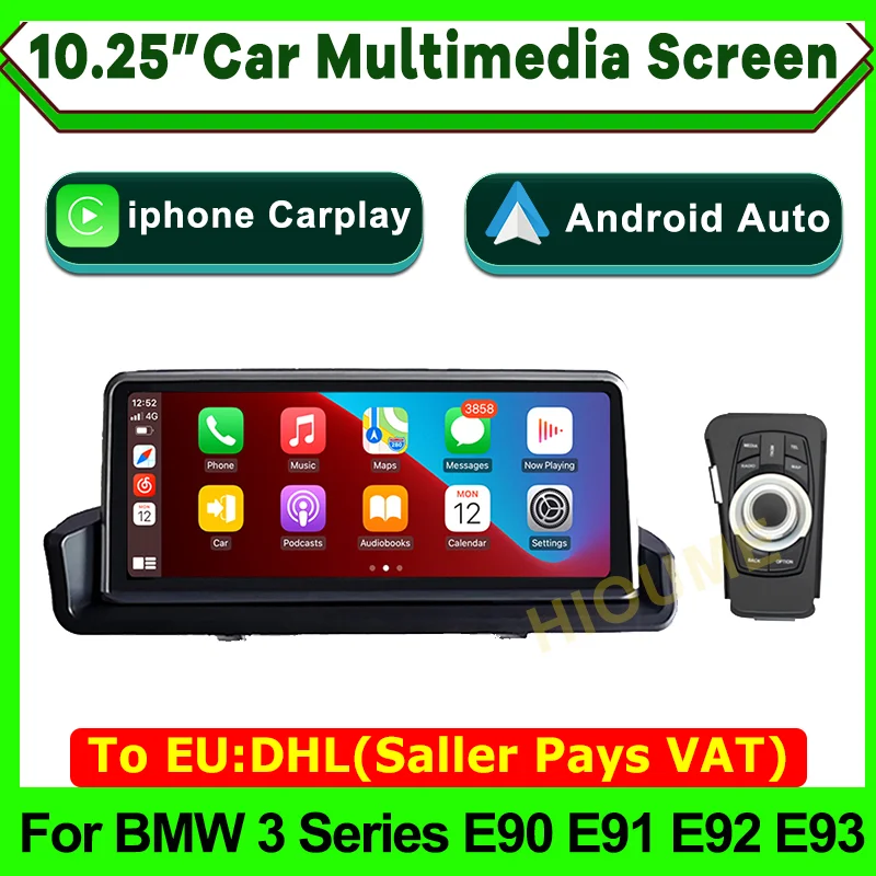 

10.25 Inch Wireless Apple CarPlay Android Auto Car Multimedia For BMW 3 Series E90 E91 E92 E93 2005 -2012 Head Unit Touch Screen