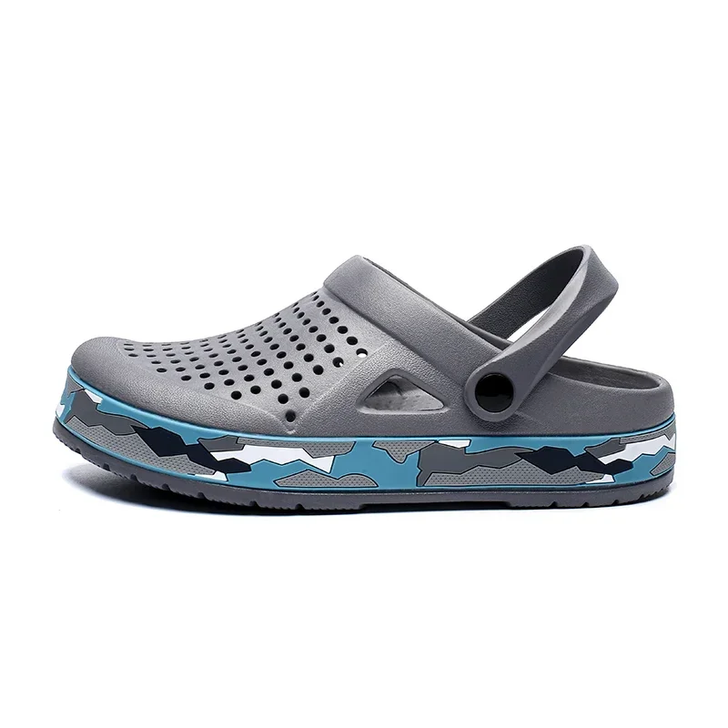 Men Sandals Black Garden Casual Aqua Clogs Hot Male Band Sandals Summer Slides Beach Swimming Shoes Slippers Zapatillas Hombre