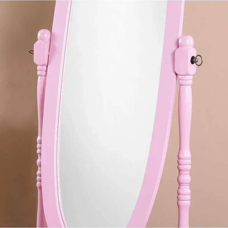 Pink Queen Anna Style Floor Mirror,