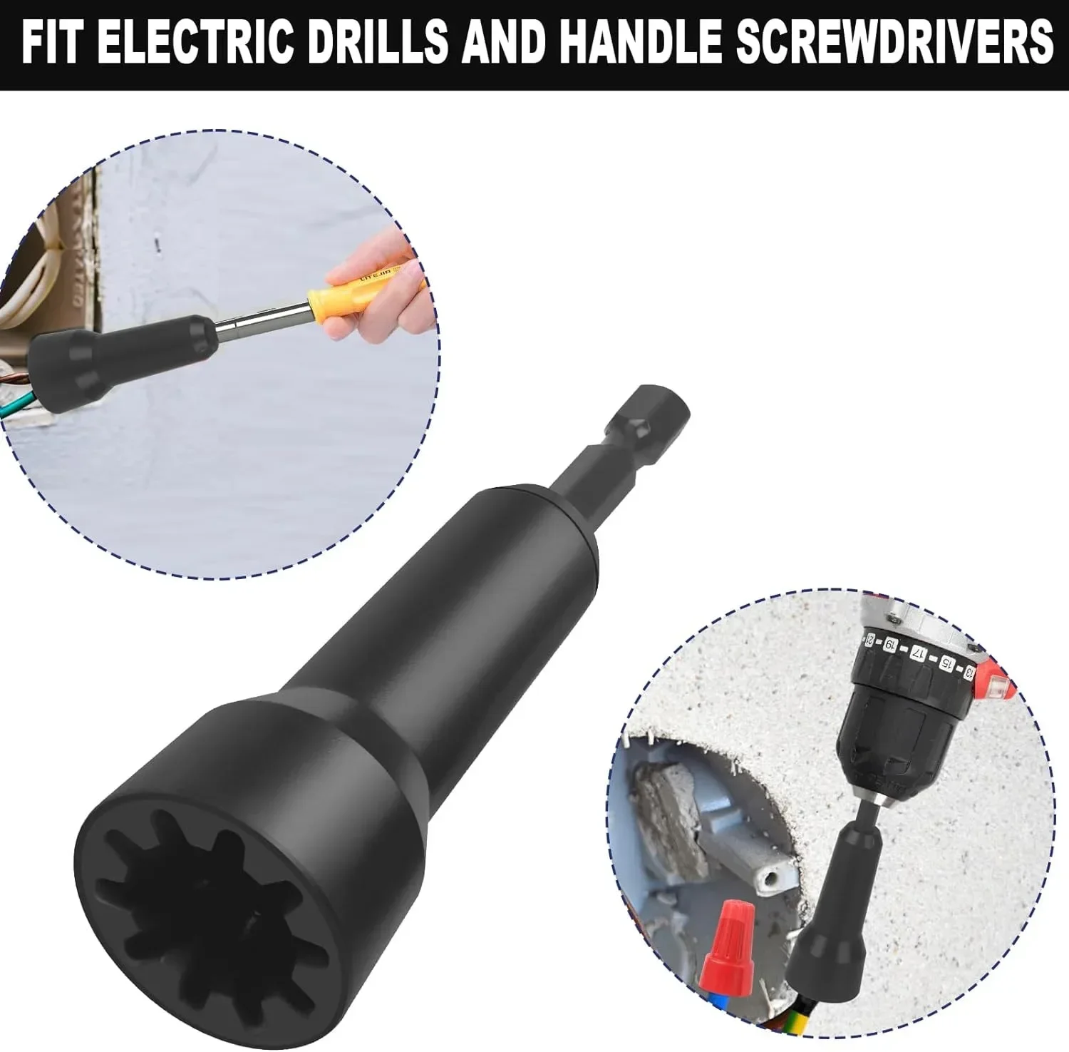 1pc Wire Twister Nut Driver, Winding Tool Connector Socket Rotator
