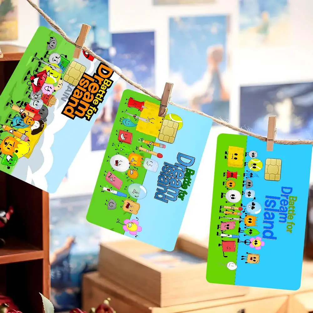 B-Bfdi Battle For D-Dream Island Anime Cartoon Sticker Film Skin for Credit Card Debit Bank Bus Card