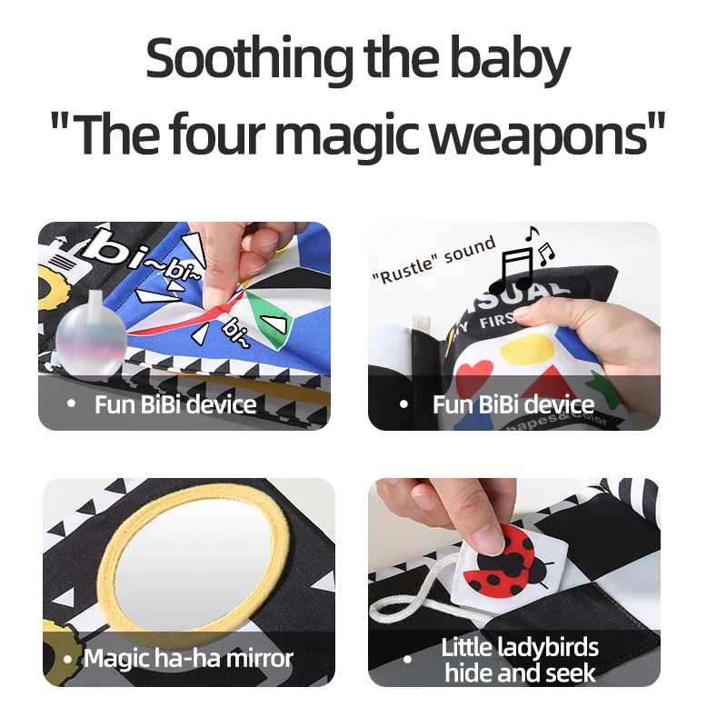 ของเล่นหนังสือสำหรับเด็กสำหรับเด็กทารก0-3ขวบของเล่นเพื่อการศึกษาปฐมวัย