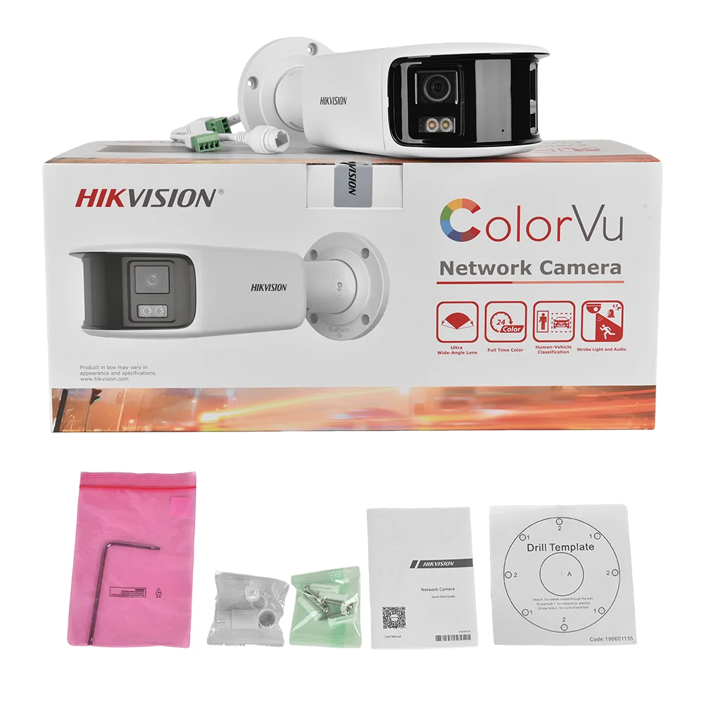Hikvision DS-2CD2T87G2P-LSU/SL 8MP 4K Dual-Objektiv Panorama ColorVu POE IP-Kamera Stroboskoplicht Akustischer Alarm 2-Wege-Audio – Detail 2
