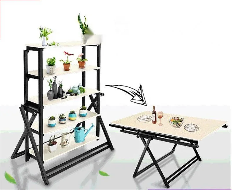Simple Multi-Use Rack Removable Extendable Tables Folding Dining Table
