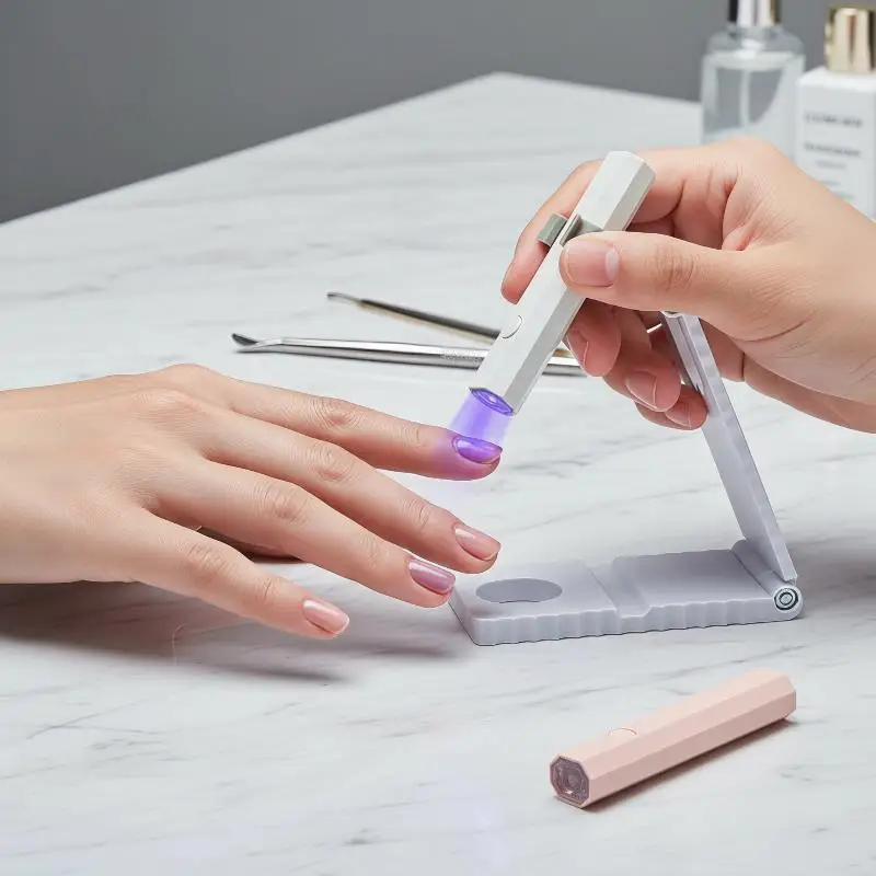 Foldable Mini Nail UV Lamp Handheld Portable Nail Dryer Quick Dry Gel Polish for DIY Nail Art Home Use