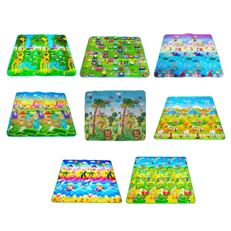 180x200cm Baby Floor for Play Crawling Game Mat Foam Blanket Rug Playmat for Infants Toddler Fruits Alphabets Animal Pattern