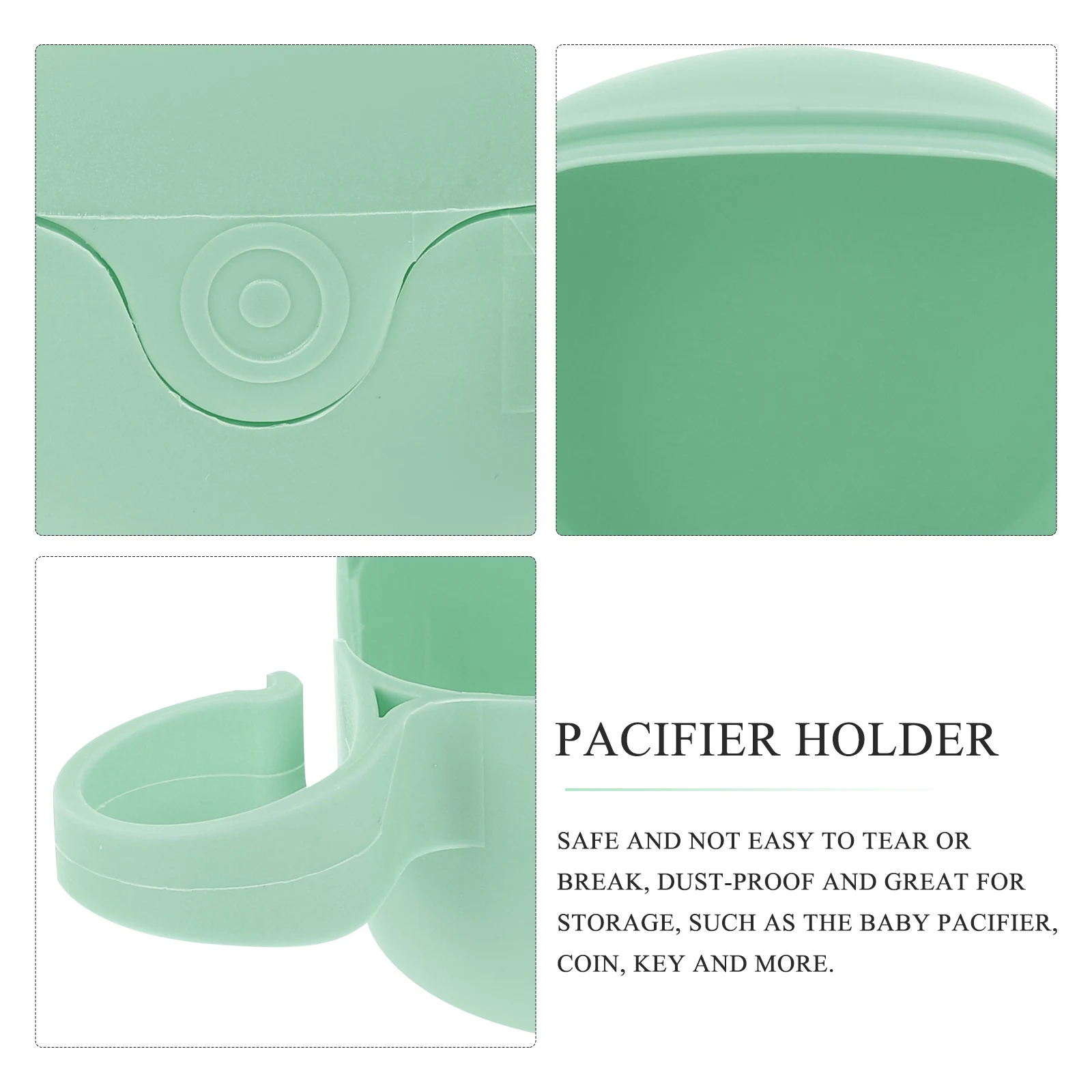

5 Pcs Pacifier Case Box Baby Clip Holder Appease Pacifiers Newborn Boy Silica Gel