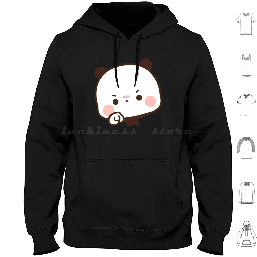 Angry Bubu Is Pointing At You Hoodies Long Sleeve Bear And Panda Bubu Dudu Balloon Love Cute Panda Bear Bubu Dudu Love