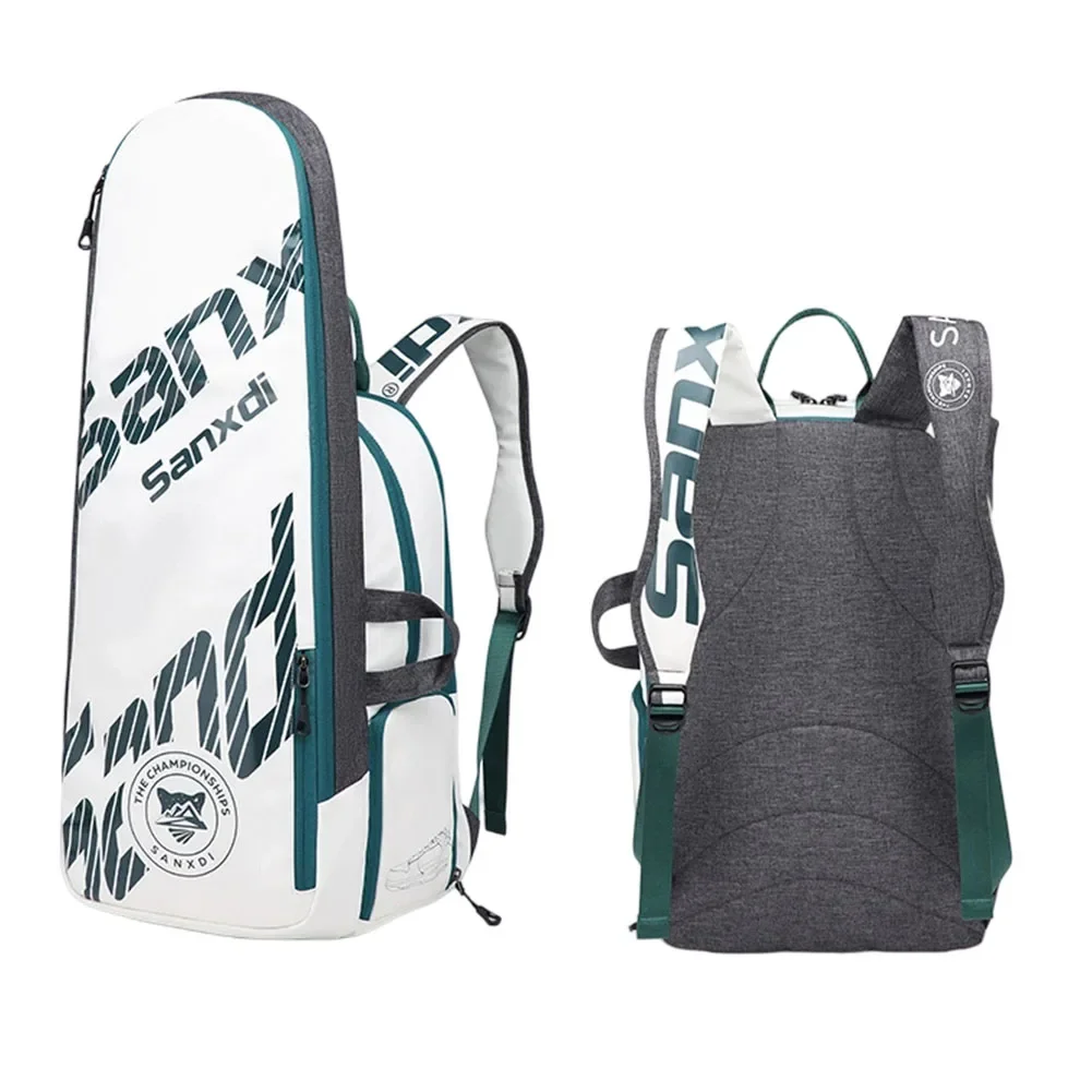 Lightweight Racket Backpack for Tennis Squash Badminton with Protective Insulation Laptop Compartment and Independent Shoe Area