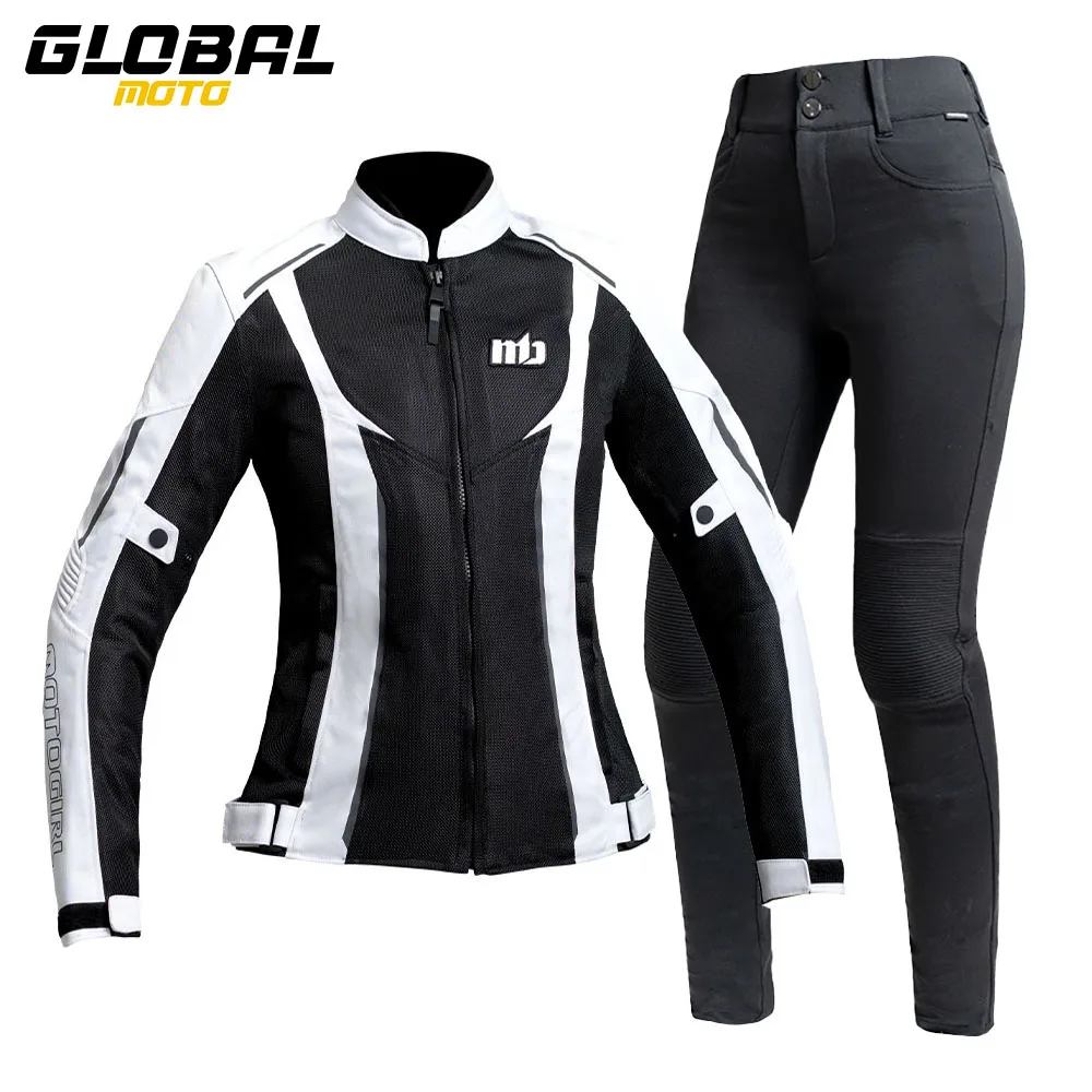 

Women Motorcycle Jacket Summer Spring Motocross Cycling Anti Fall Jacket Waterproof Warm Motorbike Jacket