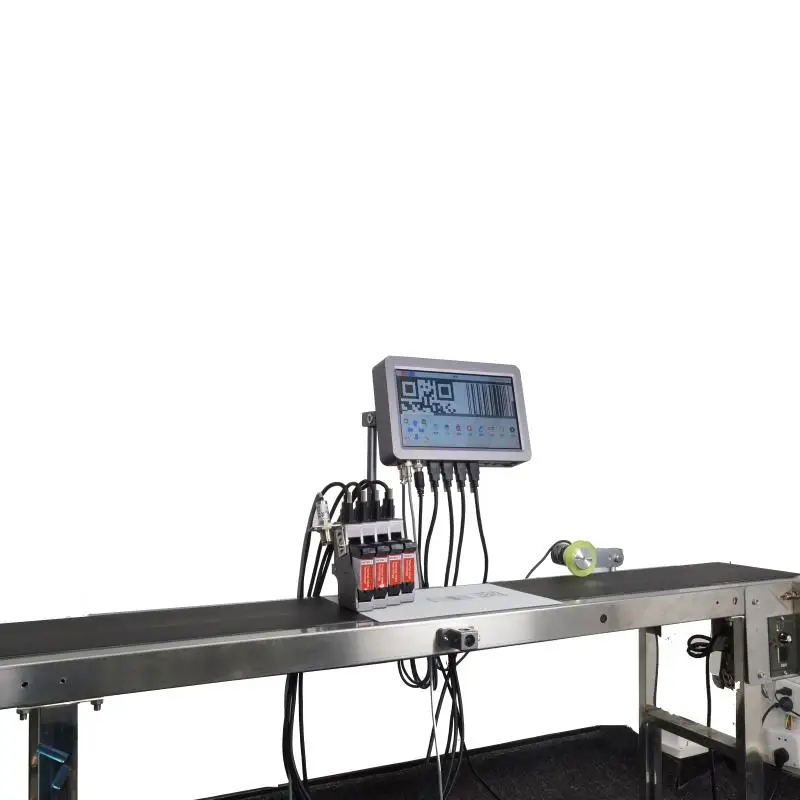 

INCODE 4 Print Heads Fully-automatic Expiry Date Coding Machine Online Industrial Inkjet Printer On Wood Metal