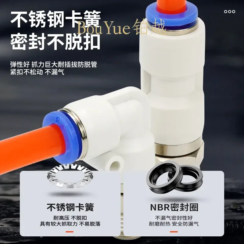 for NRL NRC Pneumatic Trachea Quick Plug Connector Straight Through High Speed Rotary Elbow PL8-02 PC6-02