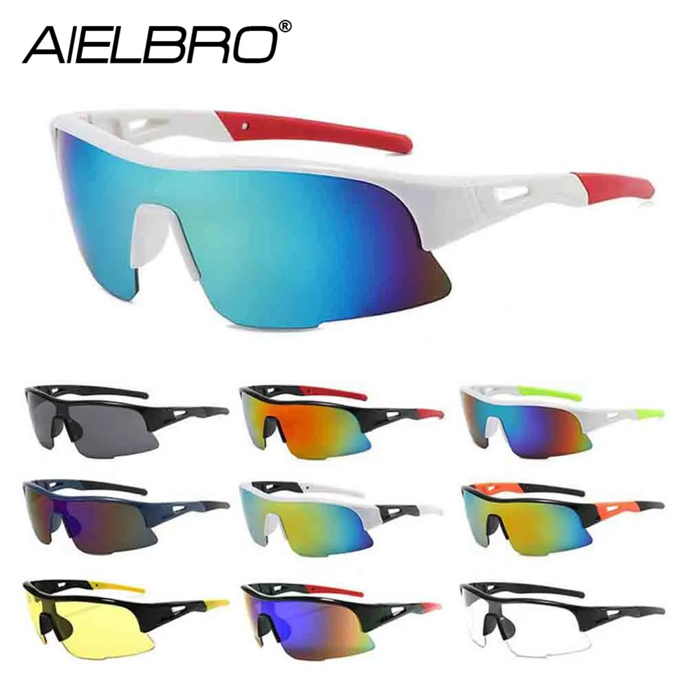 

AIELBRO Bicycle Glasses Cycle Sunglasses Men UV400 Cycling Sunglasses Safety Glasses Bike Glasses Sunglasses for Men