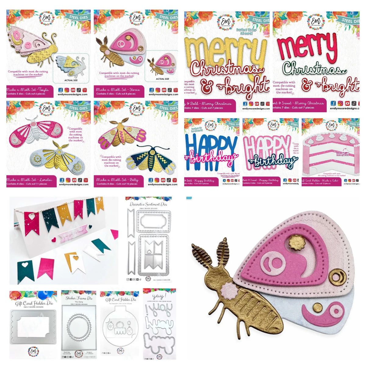 

New Moth Short and Sweet Holiday Word Metal Cutting Dies Stencils for DIY Scrapbooking Album Decoration Embossing Paper Cards