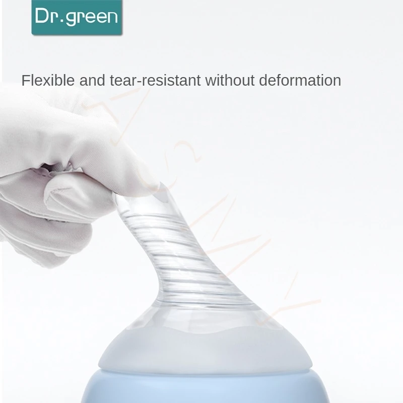 Dr.Green Wide Mouth S/M/L/Cross hole Nipple Bottle nipple safe silicone material soft texture Suitable for 0-3 years old babies