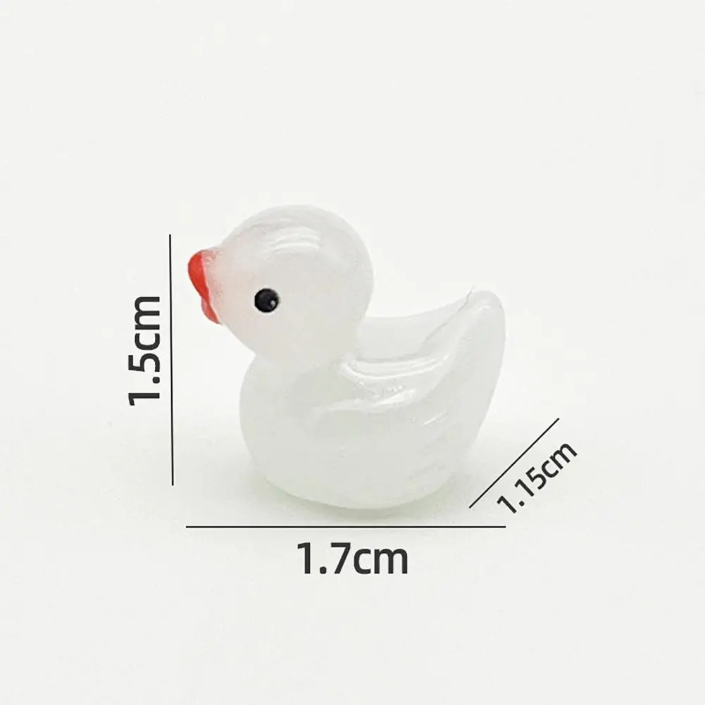 경량 오리 입상 작은 오리 장식 미니 오리 입상 야광 수지 작은 장식 작은 장난감 미니어처