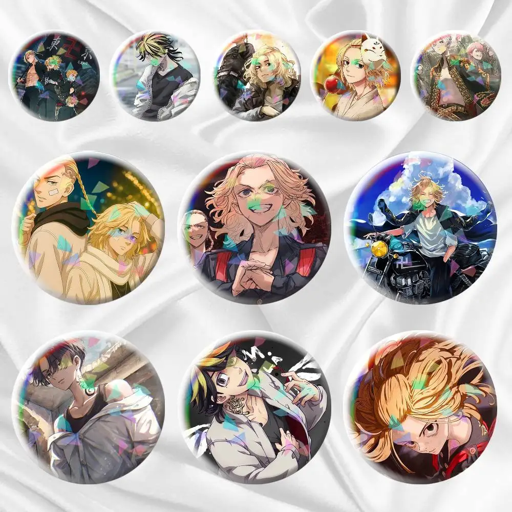 

Tokyo Revengers Anime C-Cool 75mm 58mm 44mm 25mm Brooch Backpack Hat Pins Accessories Toys Badge