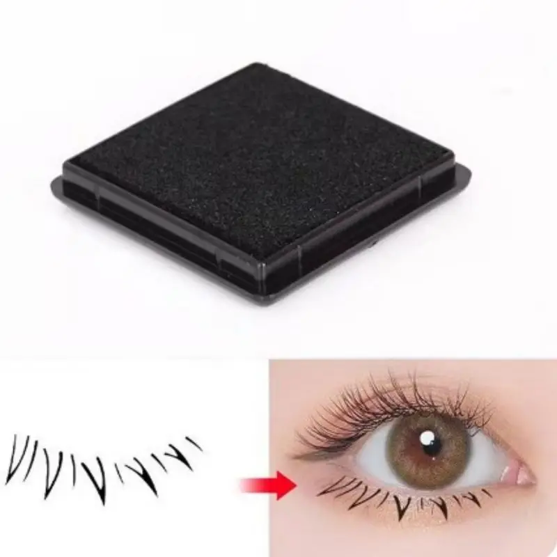 1/2 Stuks Lagere Valse Wimpers Stijl Stempel Inkt Valse Wimper Eyeliner Zegel Inkt Ooglijn Make-Up Tools