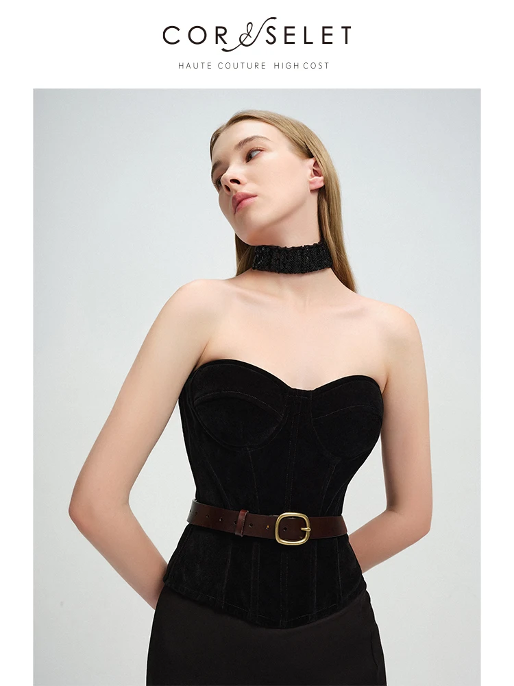 Bla velours Fibone Corset ceinturé taille aper Brtte vêtements intérieurs vêtements d'extérieur Bal minceur haut femmes Faion