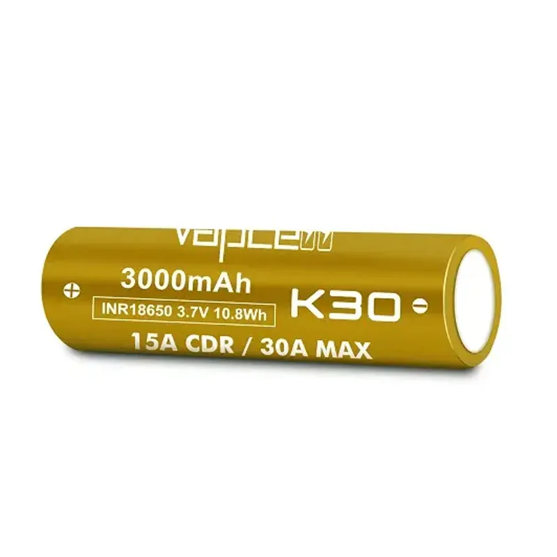 Original Vapcell K30 INR 18650 Battery 3000mAh CDR 15A Max 30A 3.7V lithium battery Li ion rechargeable 18650 Batteries For Toys