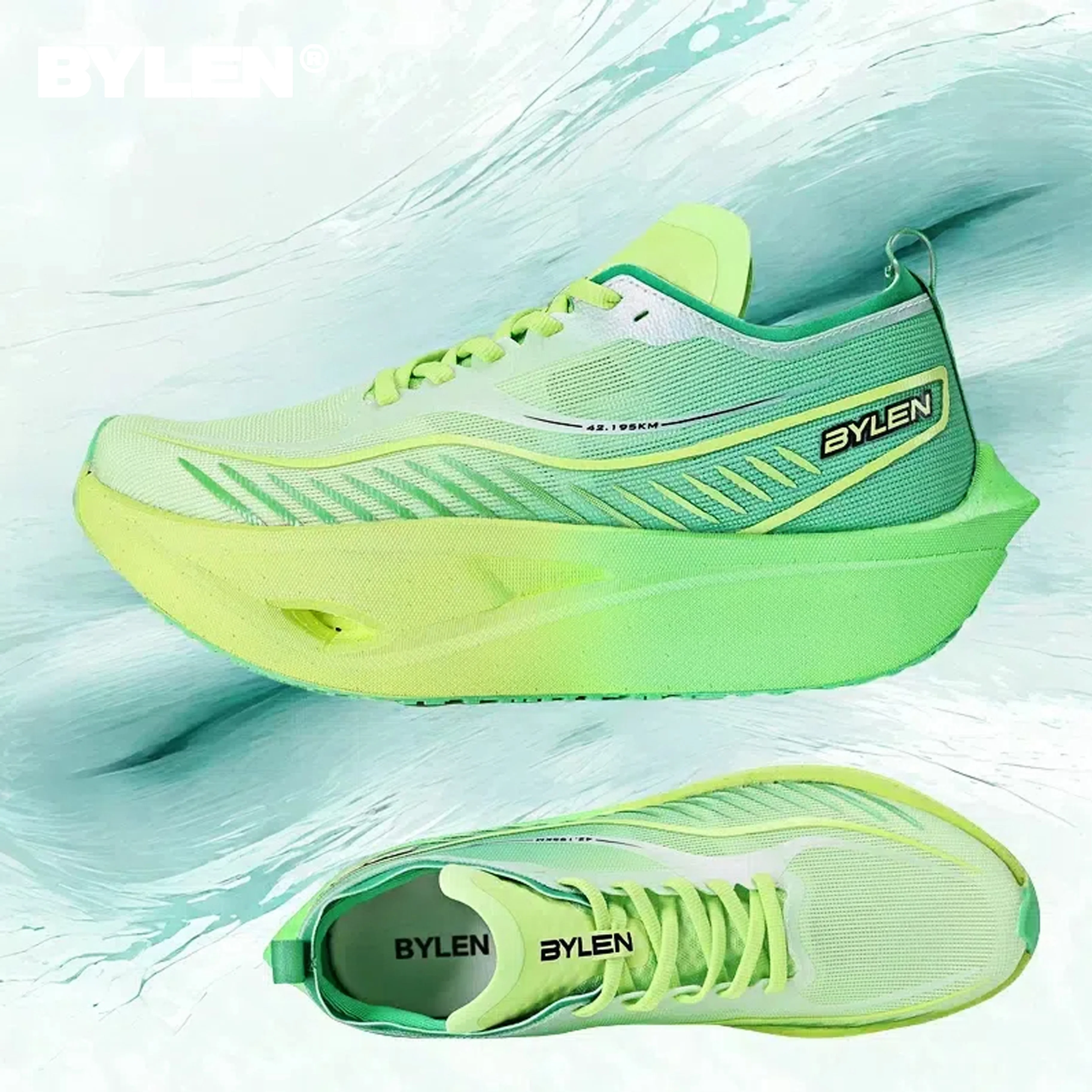 

BYLEN Speed 3.0 Men's Running Shoes New Profssion Light Breathable Rebound Marathon Carbon Plate Male Sneakers BY450