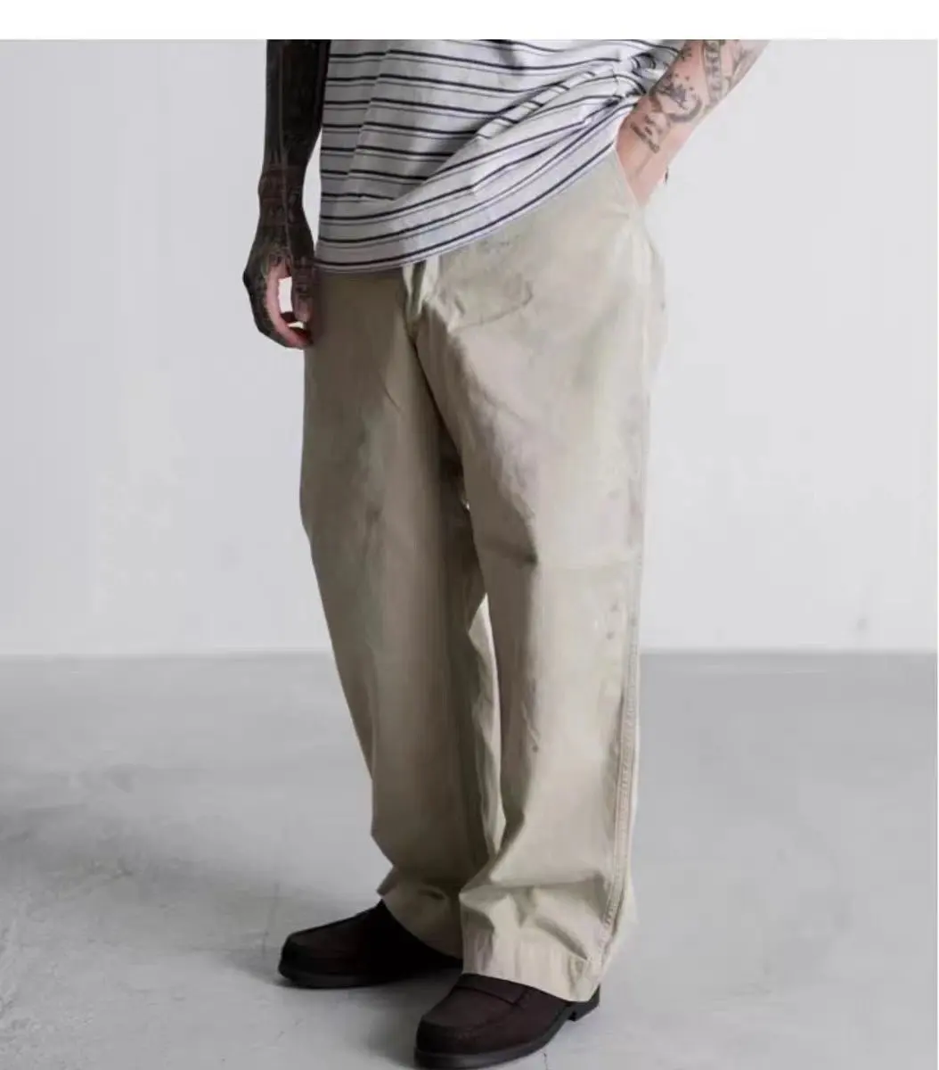

Брюки BOW M41 CHINO, окрашенные, с эффектом потертости, прямого кроя, длинные, из хлопка, повседневные, в стиле CleanFit, со средней посадкой, на молнии.