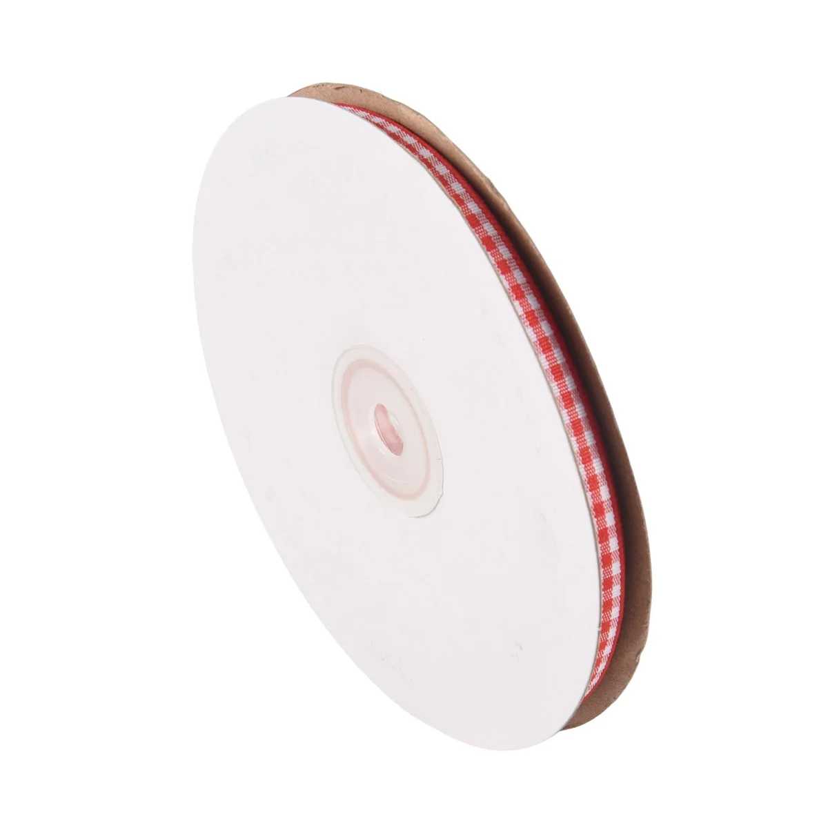 ABQR 45m Pita Gingham Panjang Gulungan Penuh untuk Kerajinan Jahit, Lebar 6mm Merah