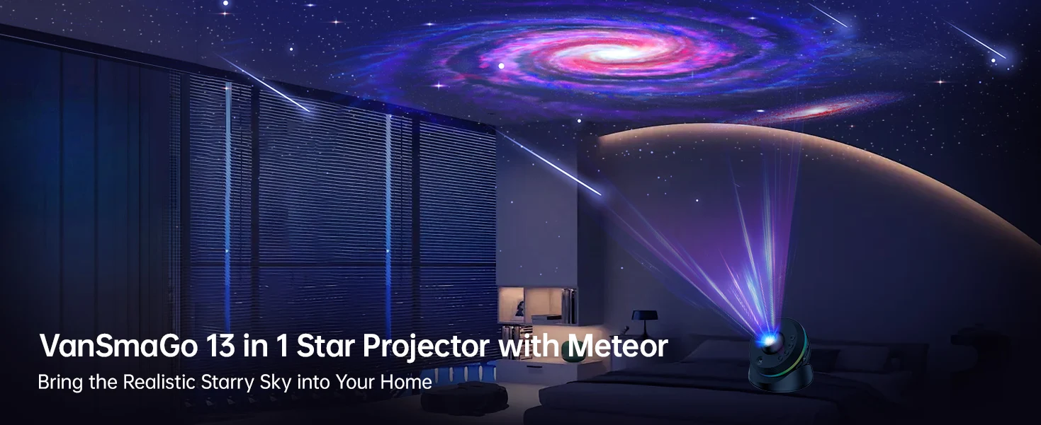 1 PC 13 in 1 Star Projector Night Light Galaxy Projector Bedroom Planetarium Projector with Timer and Rotation Function
