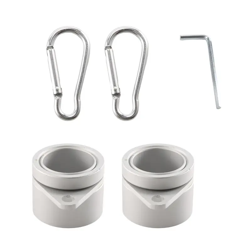 A57X NEW 2 Pcs Flag Pole Rings Anti Wrap Flag Pole Clips Swivels 360° Rotating Flagpole Flag Mounting Rings 1 Inch