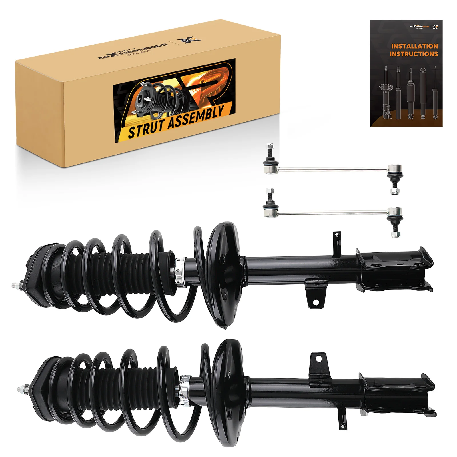 MaXpeedingrods New AWD Rear Struts W/Coil Spring Sway Bars Kit for Toyota Venza 2009 2010 2011 2012  STREET Use
